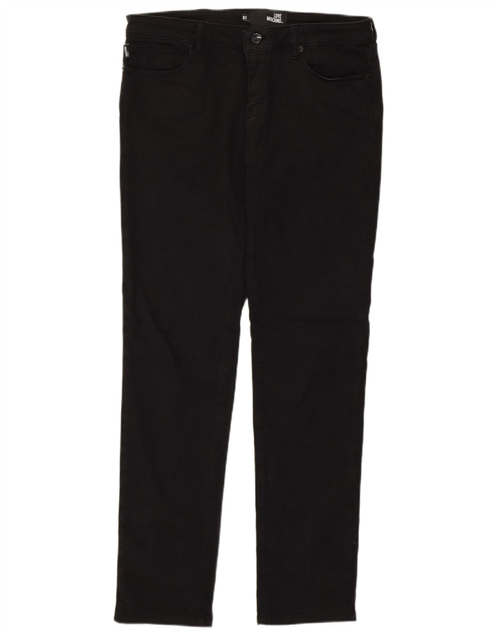 Blugi slim pentru femei Moschino W31 L30 bumbac negru