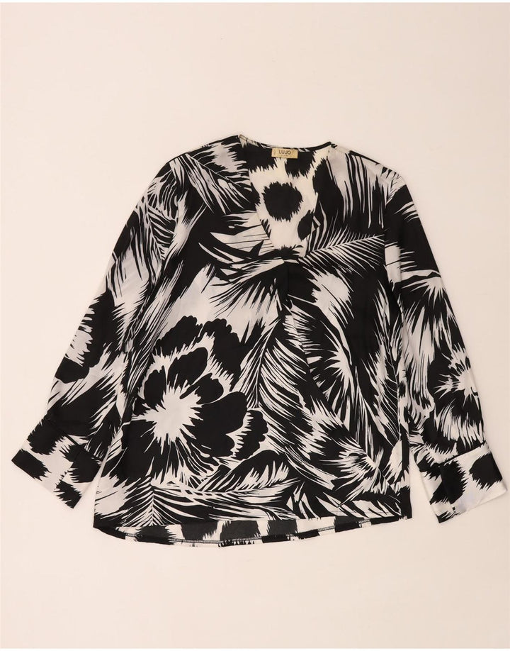 Bluză cu mânecă lungă pentru femei Liu Jo UK 14 Medium Black Floral