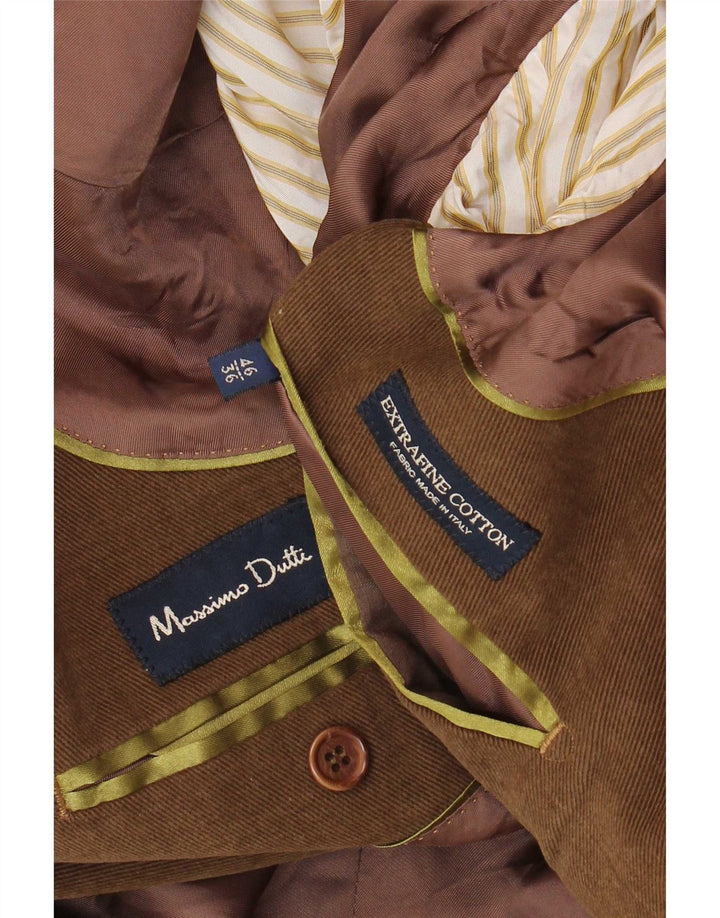 Massimo Dutti Jachetă pentru bărbați cu 3 nasturi EU 46 Bumbac maro mic
