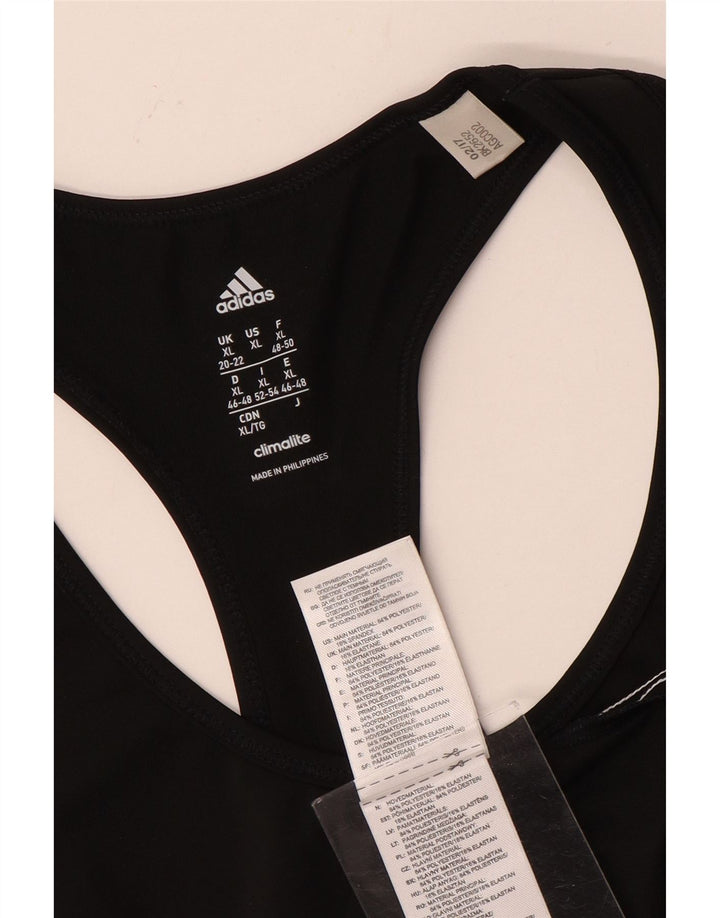 ADIDAS Climalite Vest Top pentru femei UK 20/22 XL Poliester negru