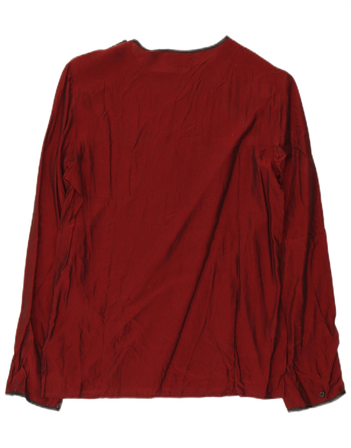Bluză Vintage Femei Top IT 42 Medium Burgundy Viscose