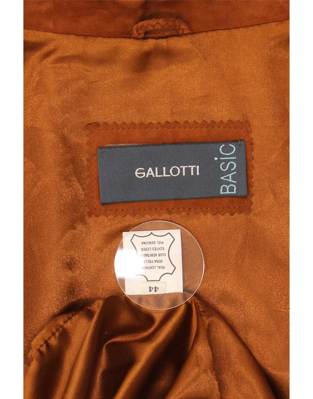 Jacheta de piele intoarsa pentru femei Gallotti IT 44 maro mediu din piele