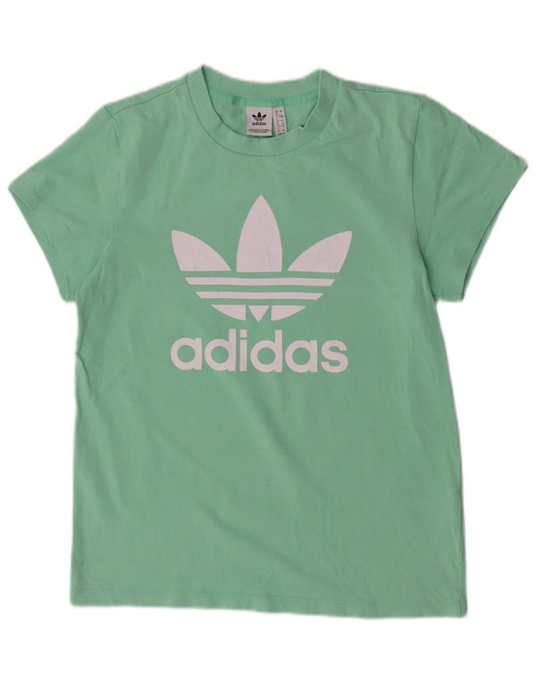 Tricou grafic Adidas pentru femei Top UK 8 Small Green Bumbac