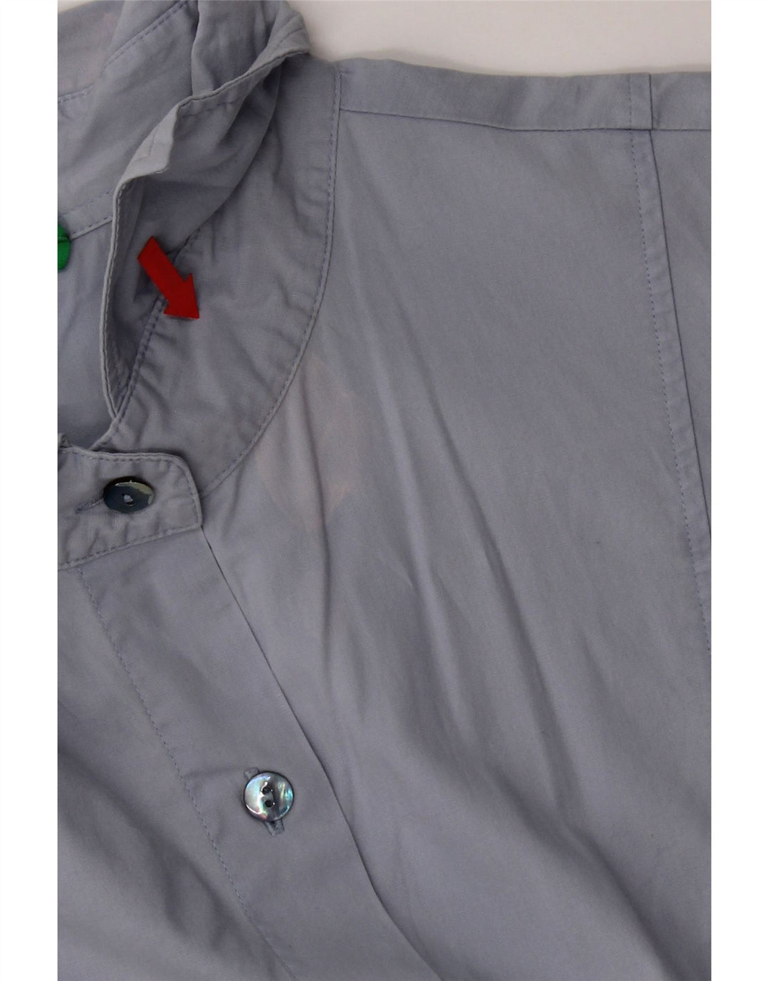 Cămașă Benetton cu mânecă scurtă pentru femei UK 12 Medium Blue