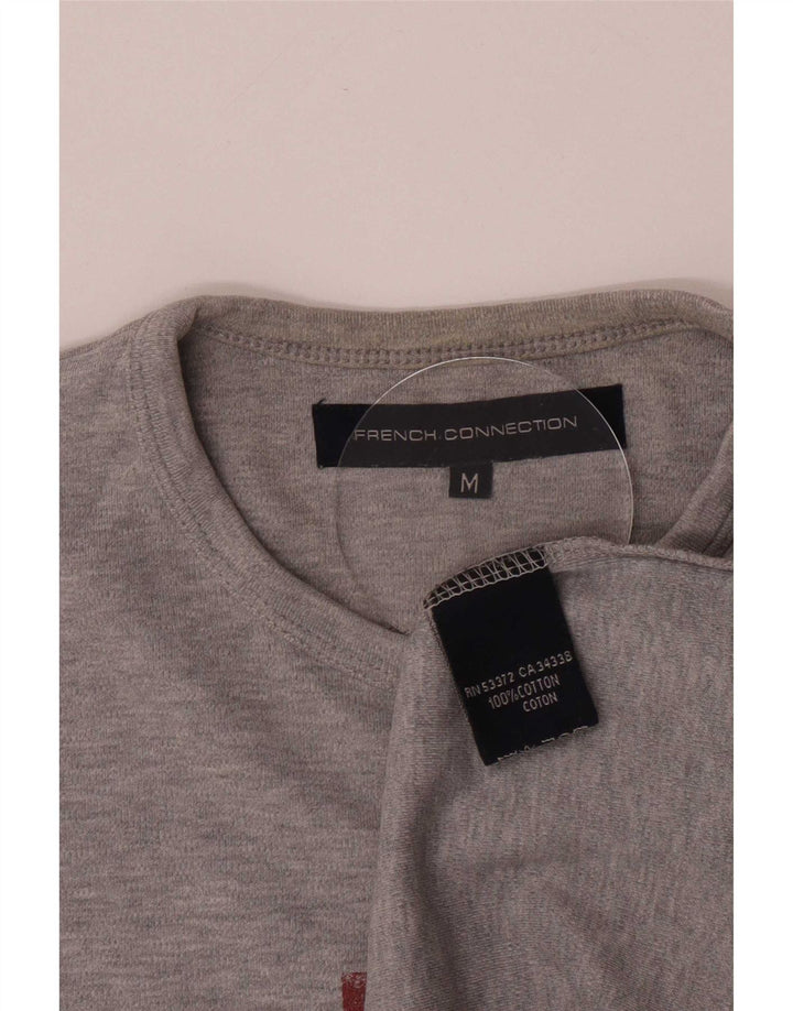 Tricou grafic pentru bărbați French Connection Top, bumbac, gri mediu