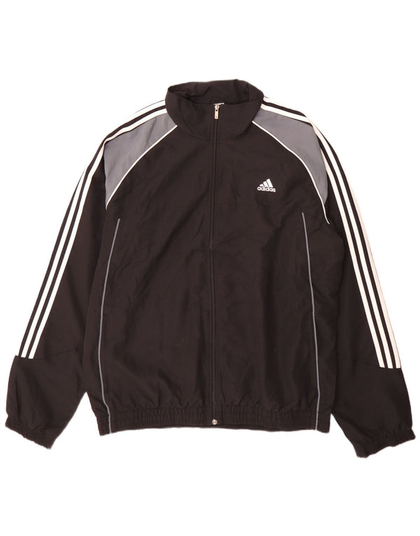 Jachetă de top pentru trening grafic Adidas pentru bărbați XL, negru, sport, blocuri de culoare