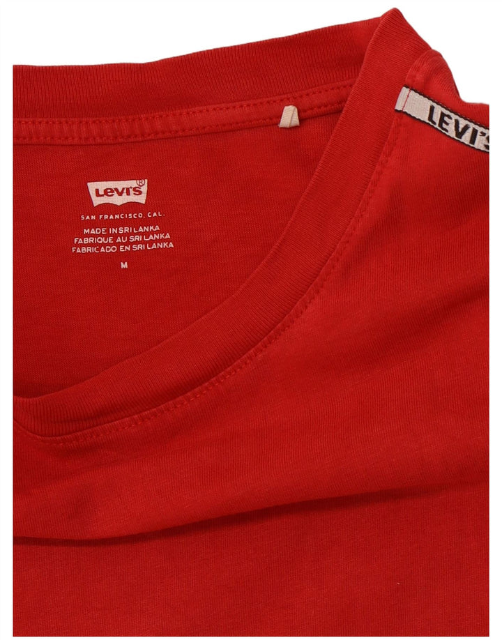 Tricou crop pentru femei LEVI'S UK 12 Medium Red Colorblock