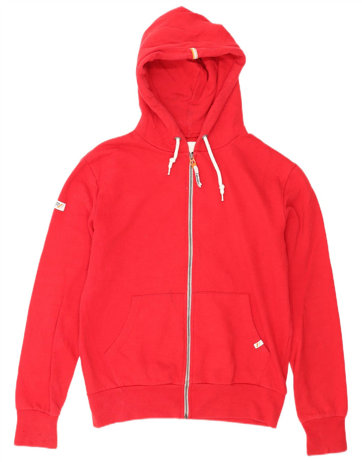 Pulover Superdry pentru bărbați, cu fermoar, bumbac roșu mediu