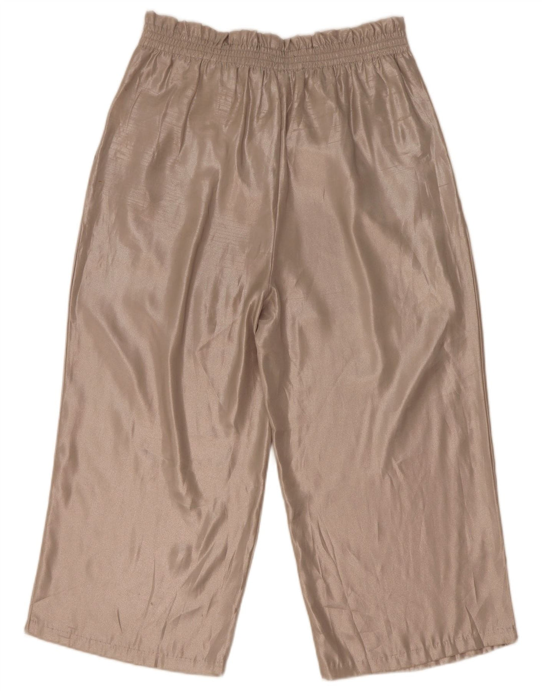 Pantaloni Capri cu talie înaltă pentru femei Zara Mediu L28 L21 Poliester bej