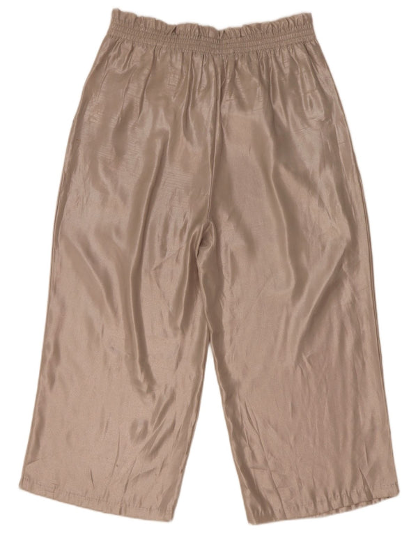 Pantaloni Capri cu talie înaltă pentru femei Zara Mediu L28 L21 Poliester bej