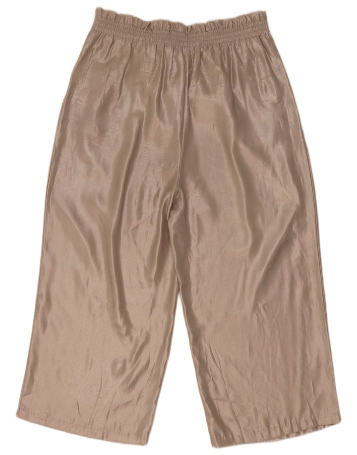 Pantaloni Capri cu talie înaltă pentru femei Zara Mediu L28 L21 Poliester bej
