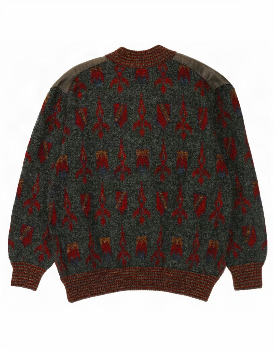 Pulover cardigan pentru bărbați Ranger cu model abstract IT 52 Poliamidă verde mare