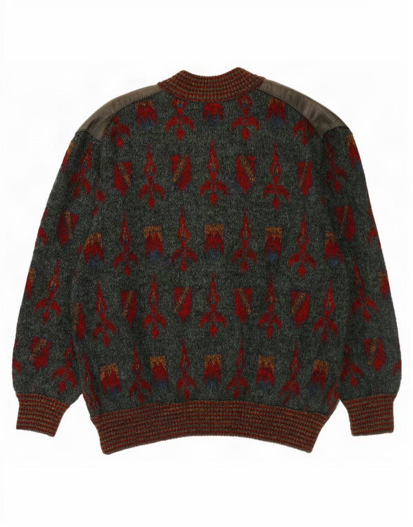 Pulover cardigan pentru bărbați Ranger cu model abstract IT 52 Poliamidă verde mare