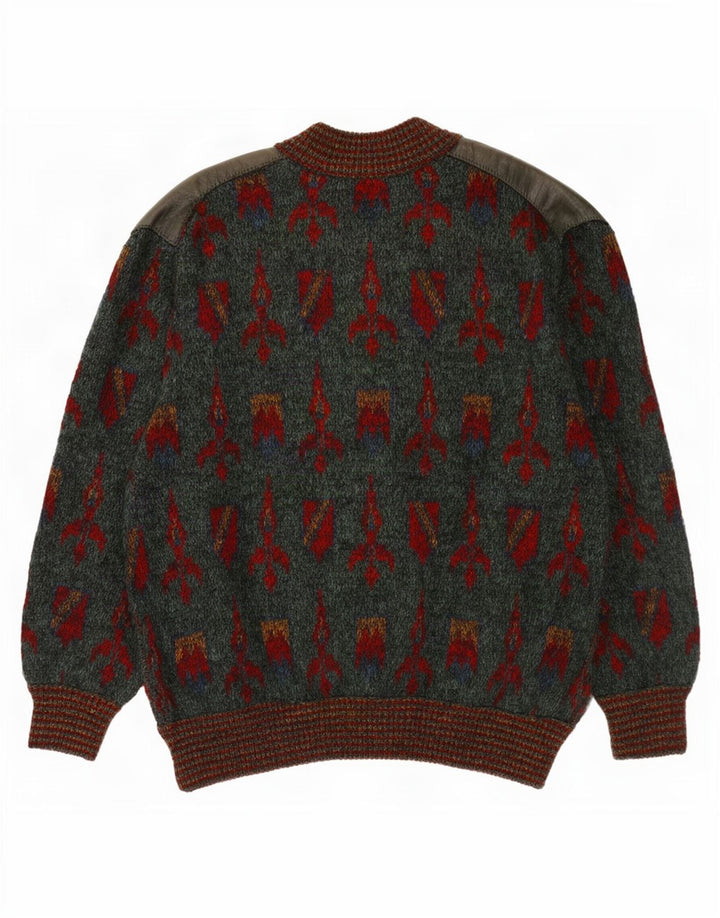 Pulover cardigan pentru bărbați Ranger cu model abstract IT 52 Poliamidă verde mare