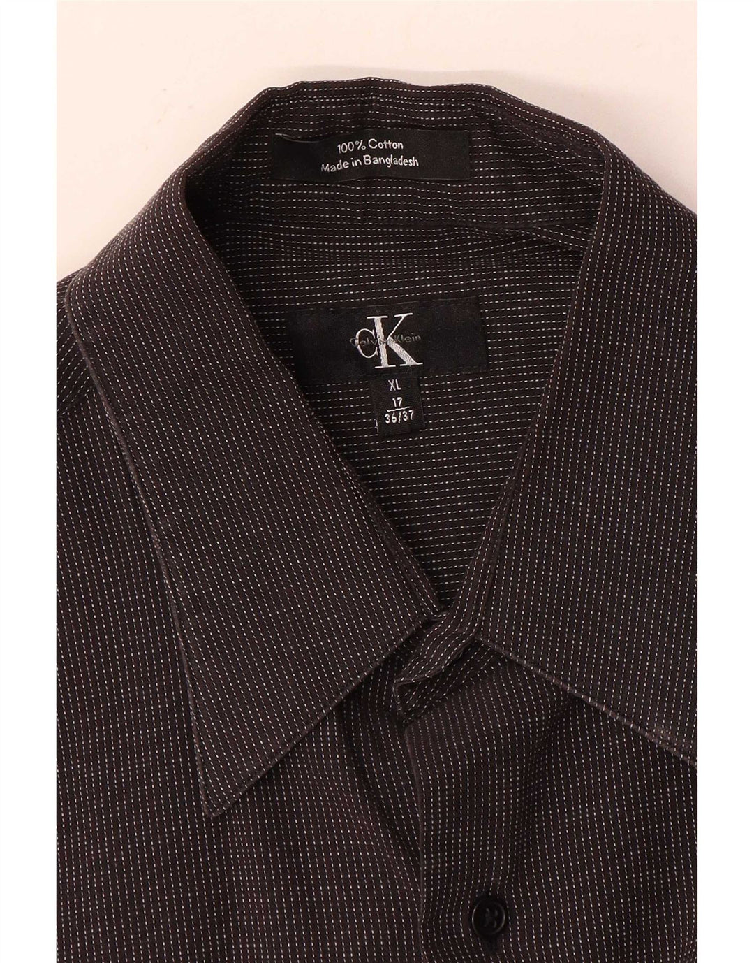 Cămașă pentru bărbați Calvin Klein Mărimea 17 XL Bumbac cu dungi gri