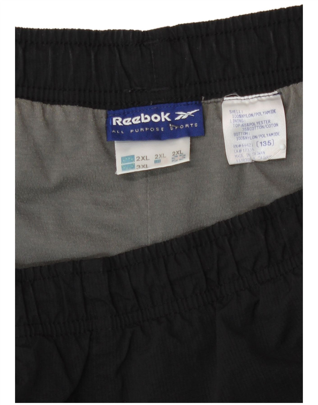 Pantaloni de trening Reebok pentru bărbați, 2XL, nailon negru