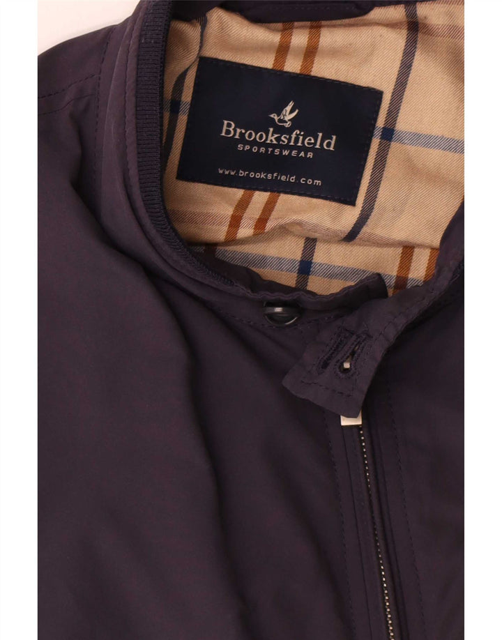 Jachetă bomber Brooksfield pentru bărbați UK 40 mare, albastru bleumarin, poliamidă color bloc