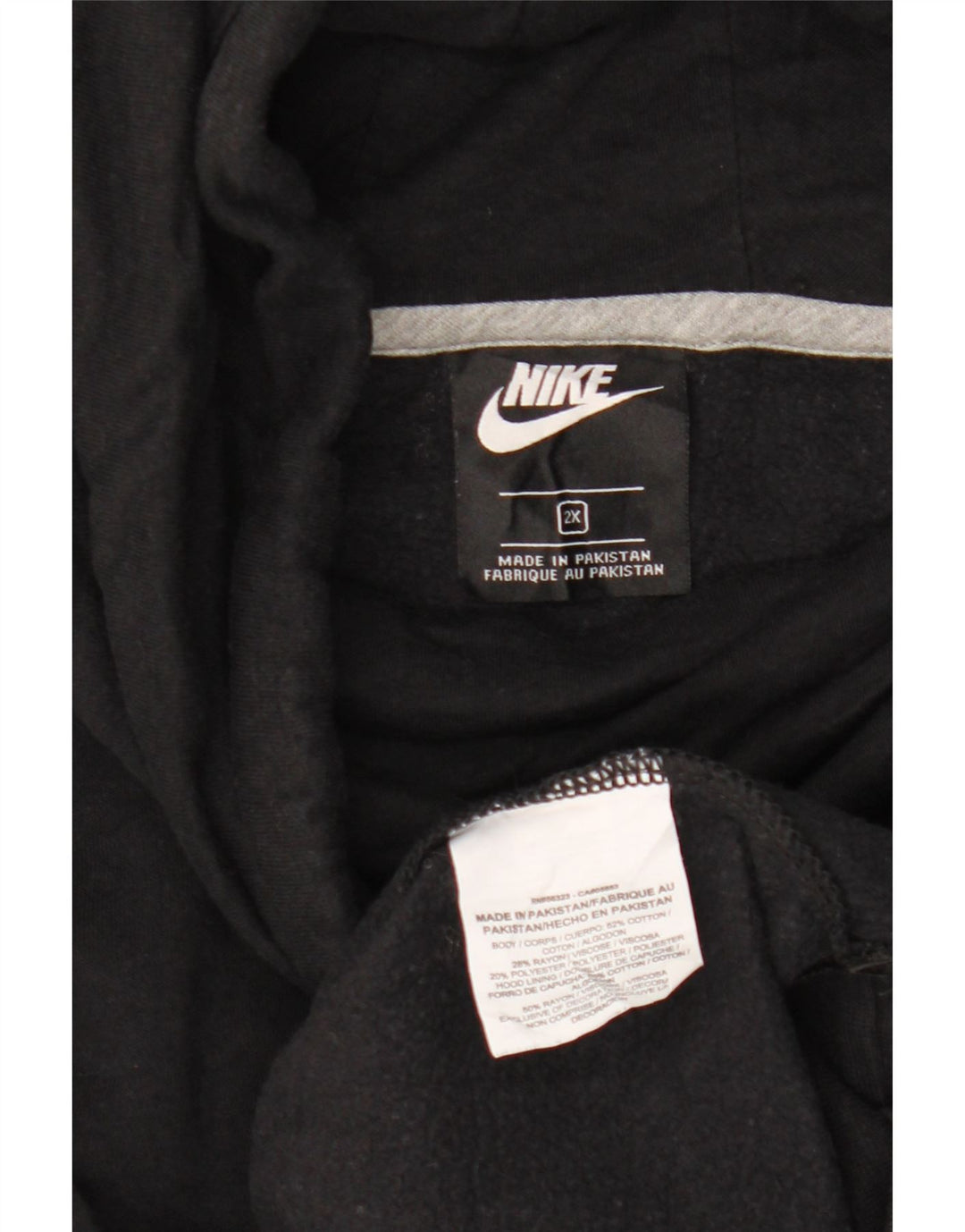 Pulover supradimensionat pentru femei Nike UK 20 2XL, bumbac negru