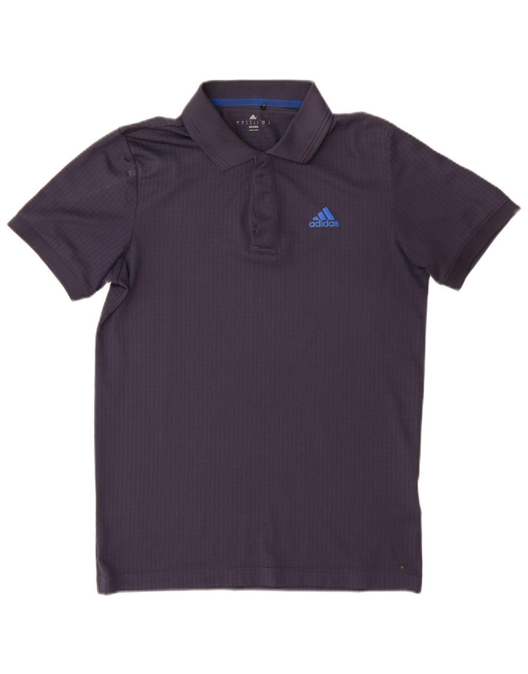 Tricou polo Adidas Climalite pentru bărbați, poliester bleumarin mic