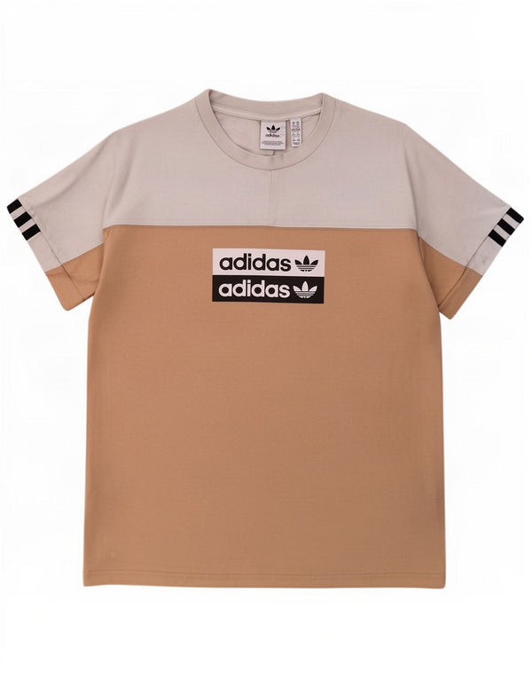 Tricou grafic Adidas pentru femei Top UK 14 Medium White Colorblock Bumbac