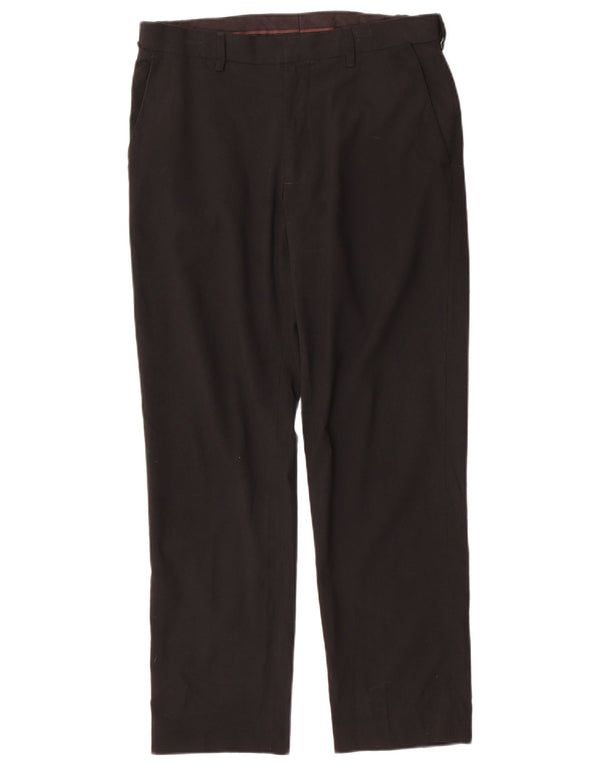 Marks & Spencer Pantaloni chino pentru bărbați, drepți, cu ajustare normală, L32 L29, negru