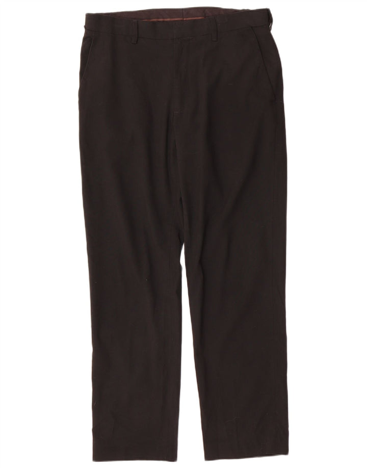 Marks & Spencer Pantaloni chino pentru bărbați, drepți, cu ajustare normală, L32 L29, negru
