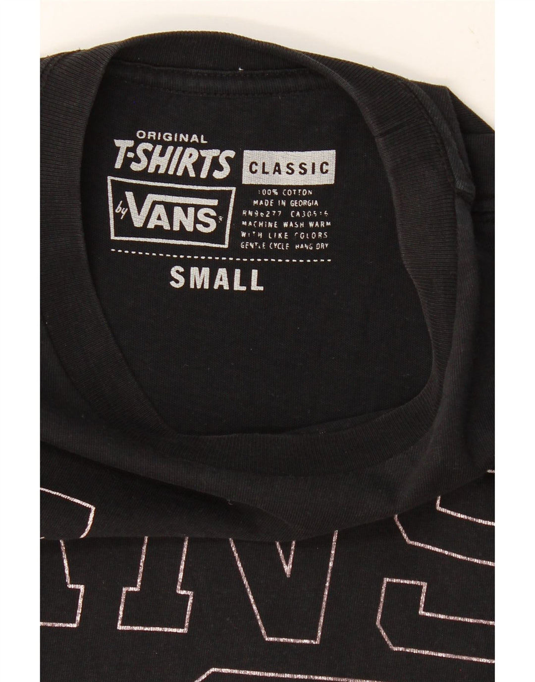 VANS Mens Graphic T-Shirt Top Small Black Cotton Vintage Vans and Second-Hand Vans from Messina Hembry 