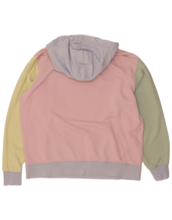 Pulover supradimensionat cu glugă Nike pentru femei UK 14 Medium Multicolor Colorblock