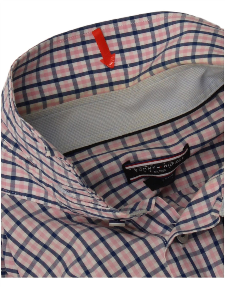 Cămașă Tommy Hilfiger pentru bărbați, carouri, roz mediu