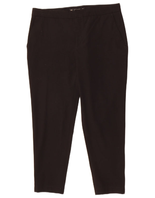Pantaloni tăiați pentru femei Zara EU 40 Medium W32 L25 Negru