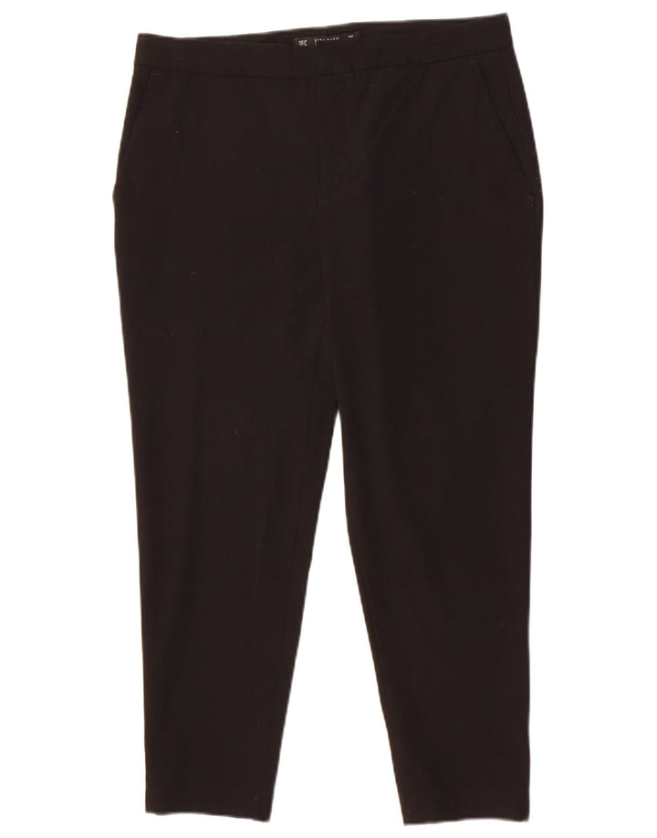 Pantaloni tăiați pentru femei Zara EU 40 Medium W32 L25 Negru