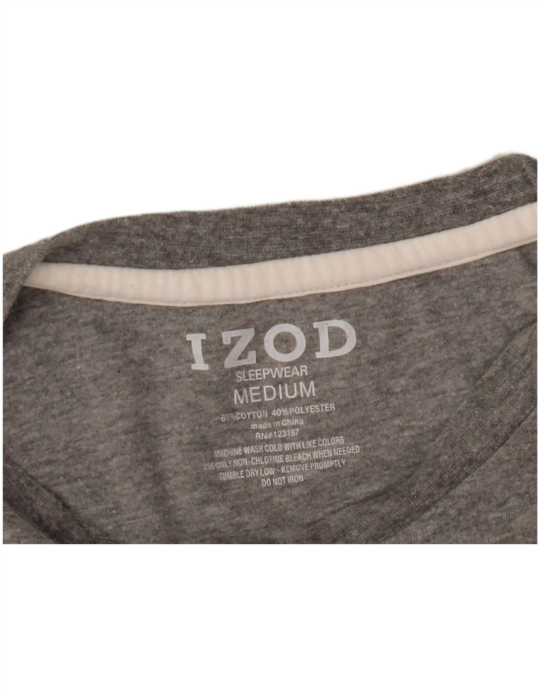 Tricou Izod pentru bărbați Top din bumbac cu pete gri mediu
