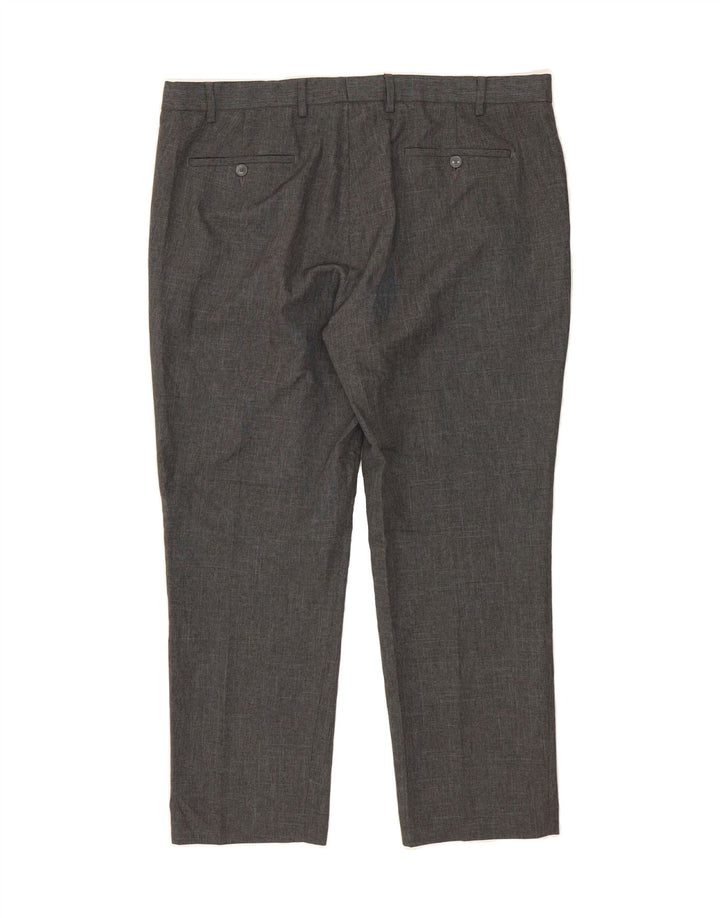 MARKS & SPENCER Mens Regular Suit Trousers W40 L29 Grey Polyester Vintage Marks & Spencer and Second-Hand Marks & Spencer from Messina Hembry 