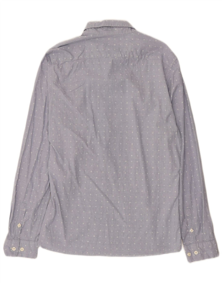 Cămașă Lee Bărbați Slim Fit Bumbac Geometric Albastru Mediu
