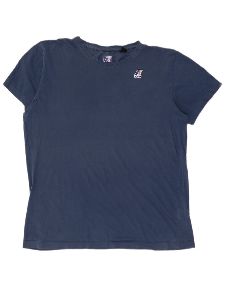Tricou pentru bărbați K-WAY Top mare, albastru, bumbac