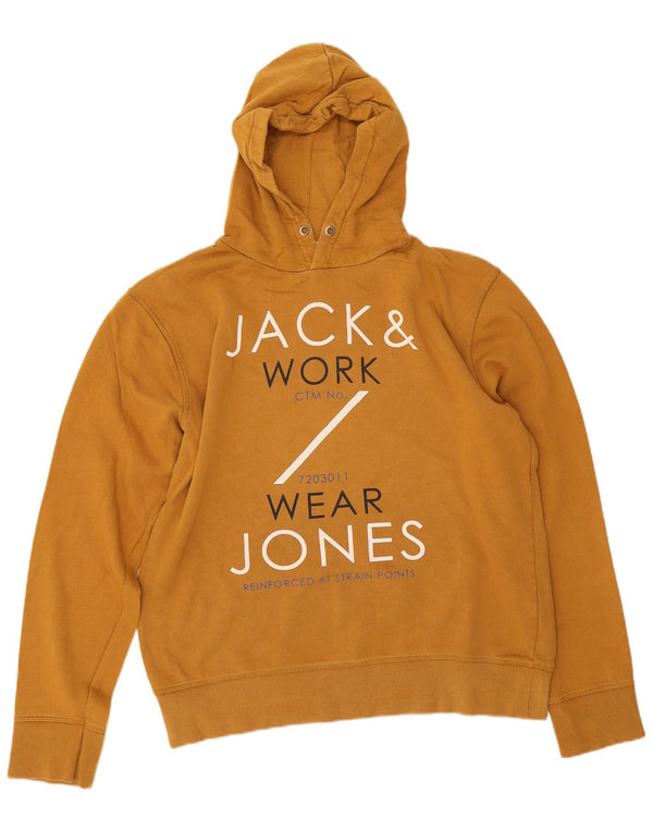 Pulover Jack & Jones pentru bărbați, cu glugă, XL, galben, bumbac