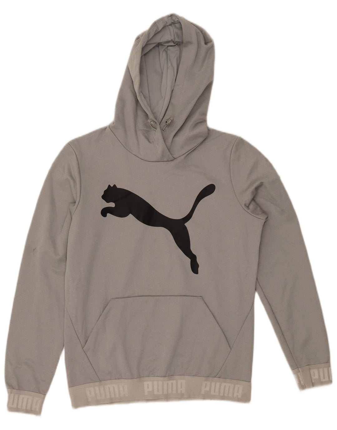 Pulover cu glugă grafic PUMA pentru femei UK 12 Medium Gri Poliester
