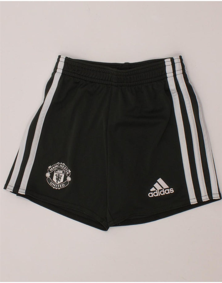 Pantaloni scurți sport Manchester United ADIDAS pentru băieți 3-4 ani poliester negru