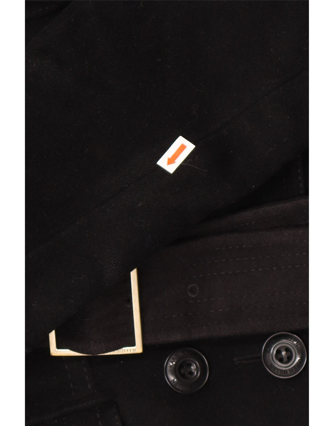 Trench pentru femei KAREN MILLEN UK 8 Mic Lână neagră