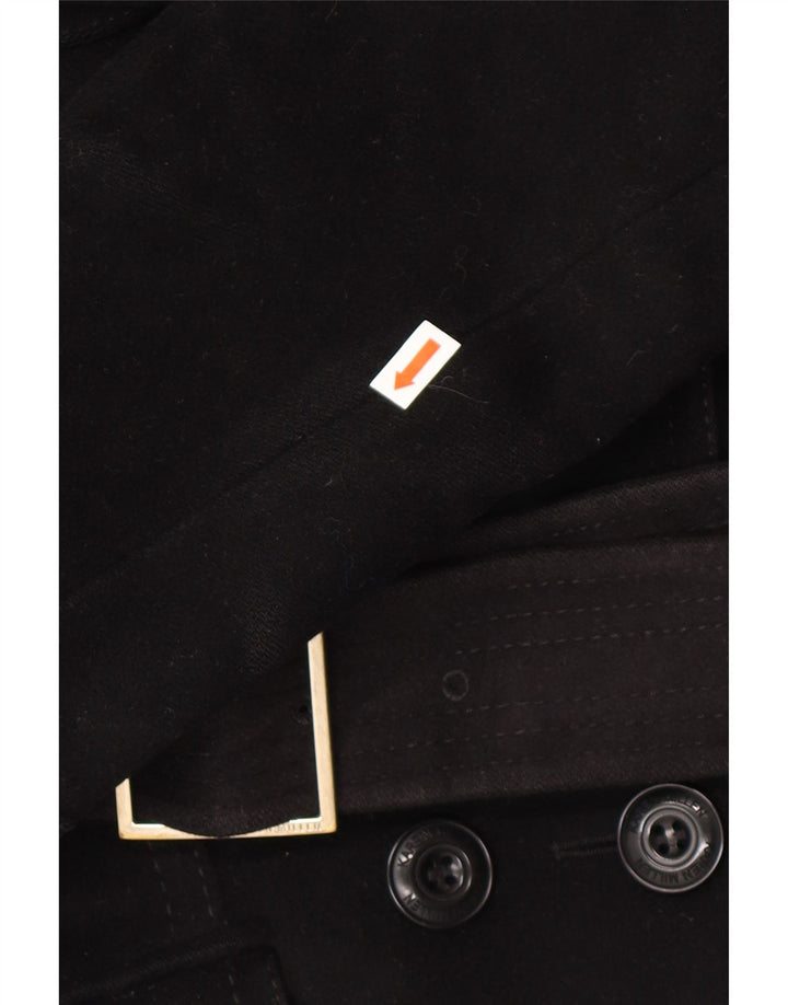 Trench pentru femei KAREN MILLEN UK 8 Mic Lână neagră