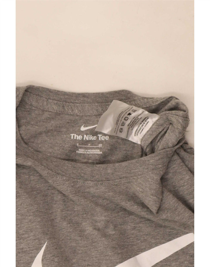Tricou grafic Nike pentru bărbați Top mic, gri, pete din bumbac