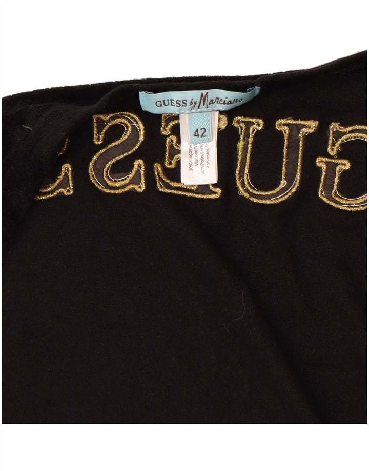 GUESS BY MARCIANO Top cardigan cu grafic pentru femei IT 42 Medium Black