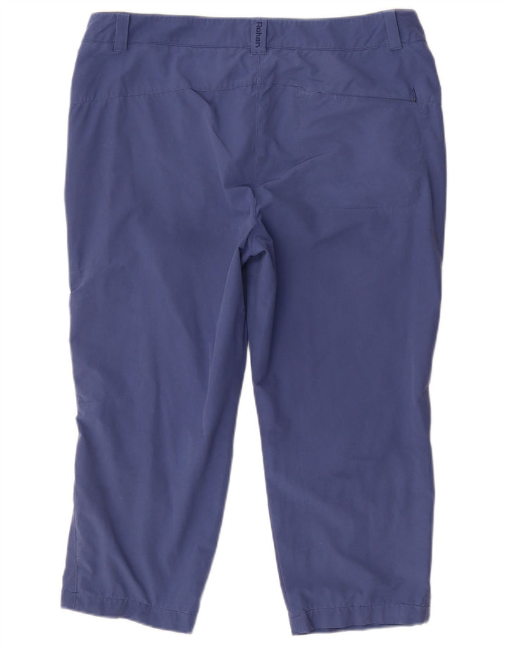 Pantaloni Cargo Capri Rohan pentru femei UK 14 Large W36 L22 Poliamidă albastră