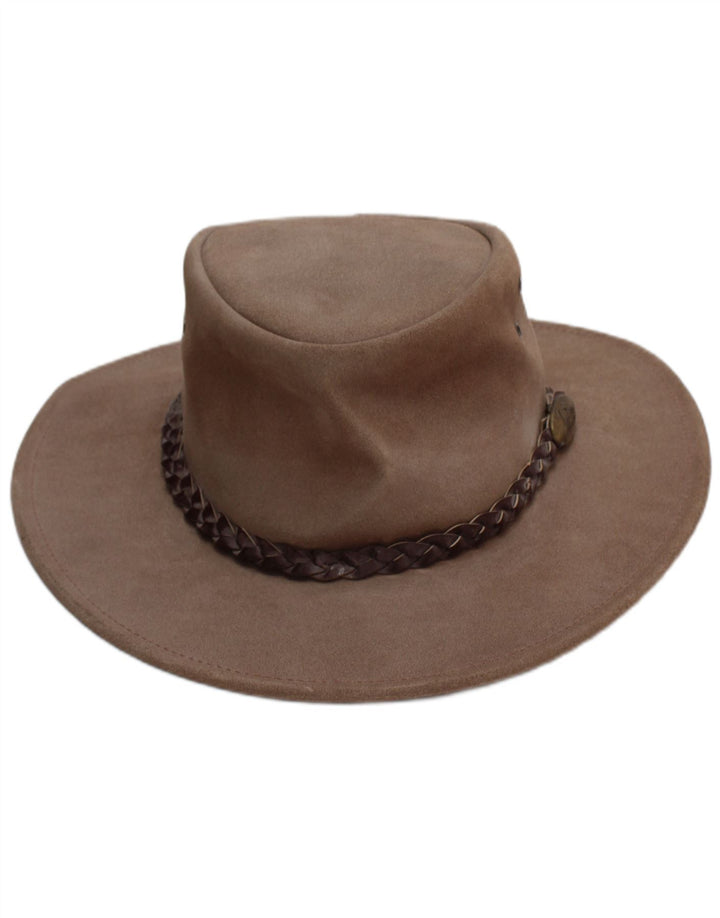Pălărie de cowboy din piele intoarsa Jacaru Australia Mediu/Maro Maro Western