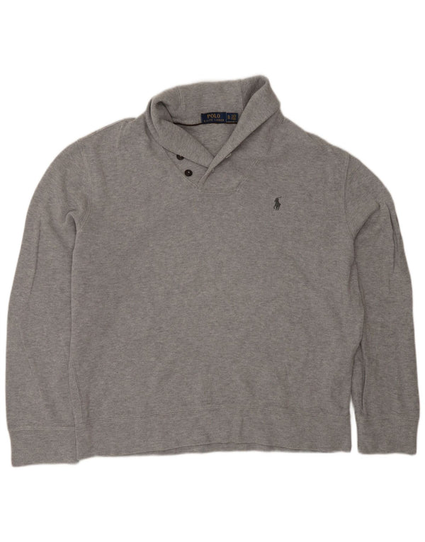 Pulover Polo Ralph Lauren pentru bărbați cu gât șal, bumbac XL, gri