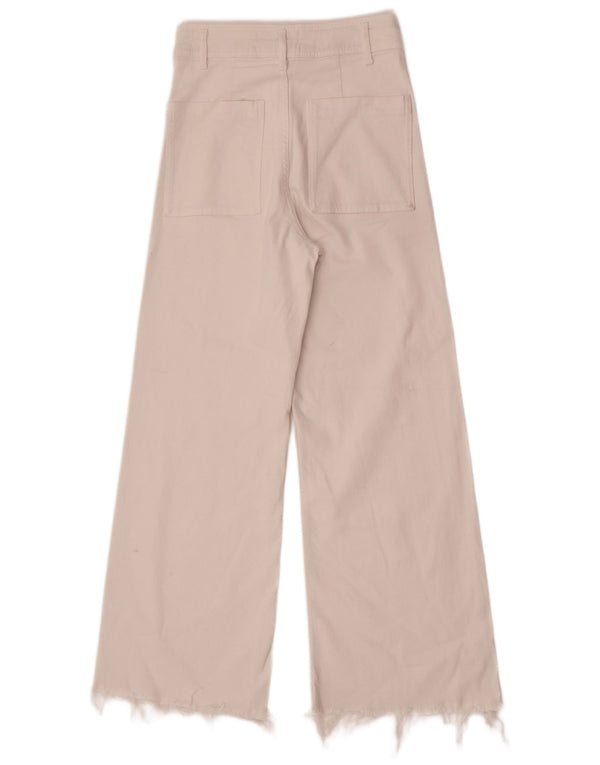 Zara Womens The Marine High Waist Wide Leg Jeans EU 36 XS W26 L28 White