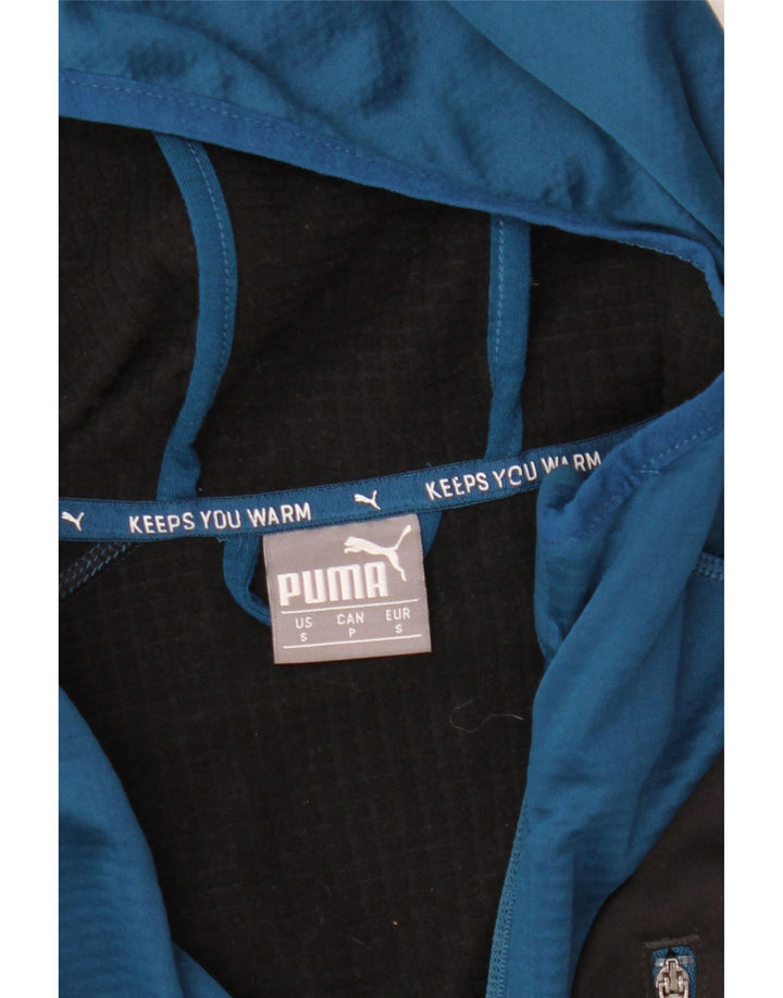 Pulover Puma pentru bărbați, cu fermoar, albastru, color block