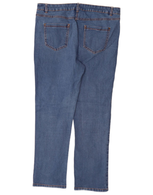 Blugi drepti pentru femei M&Co UK 16 Large W34 L29 Blue Bumbac