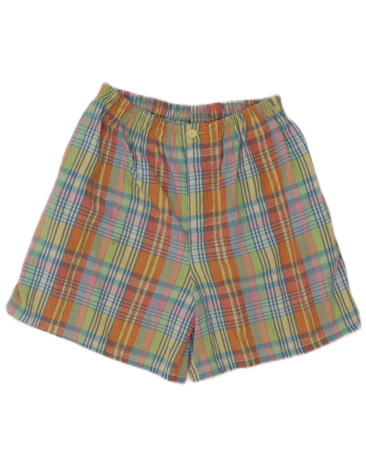 Pantaloni scurți Benetton pentru femei cu talie înaltă W28 Medium Multicolor Check