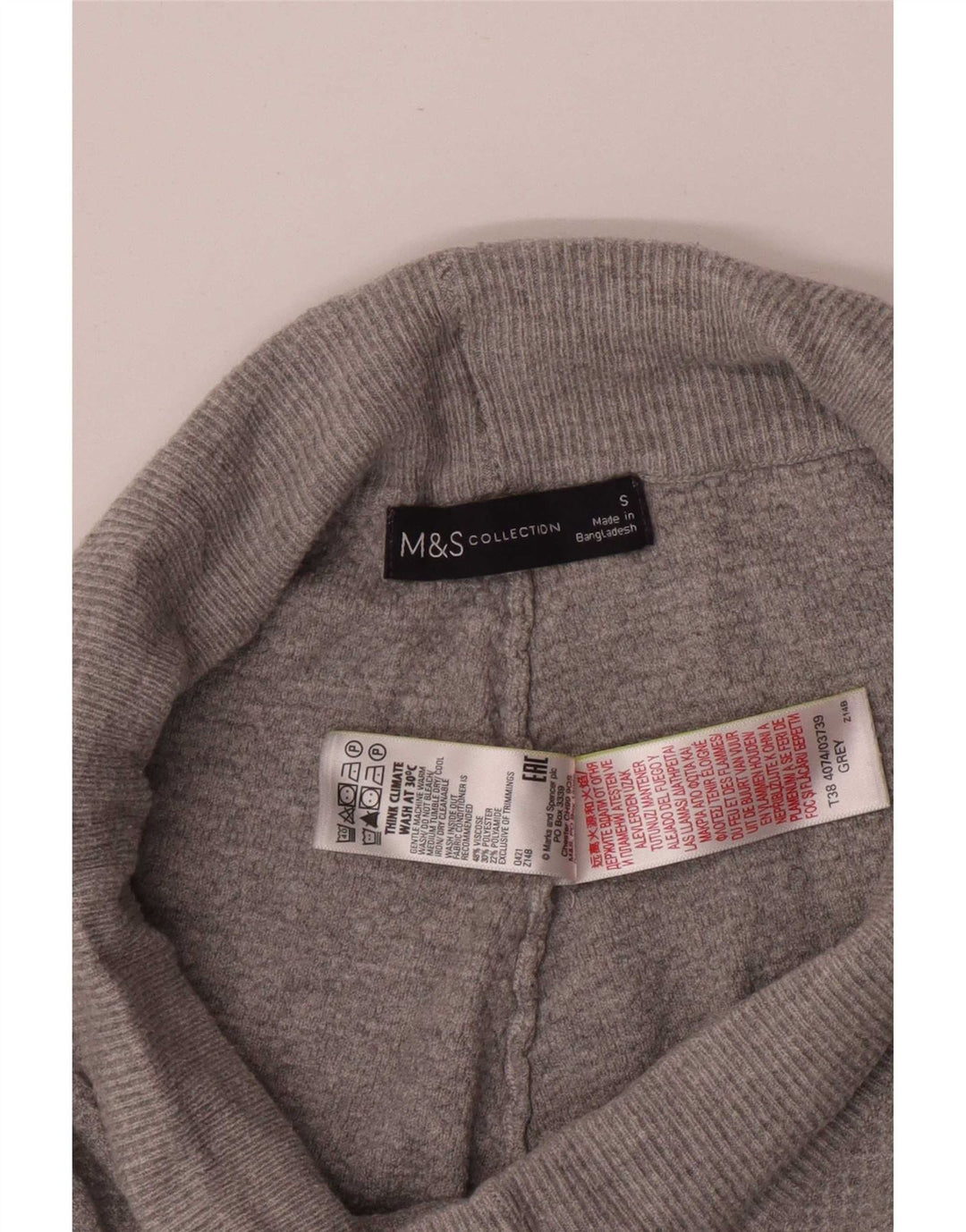 Pantaloni de trening pentru femei Marks & Spencer Pantaloni de jogging UK 8 Small Gri Viscose